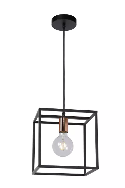Lampa wisząca czarna ARTHUR 1xE27x60W wym: 155x25x25 cm Lucide 850435