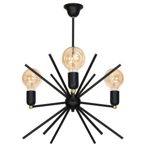 Lampa wisząca czarna ASTRA 3xE27x60W wym: 60x44x44 cm Aldex 854628