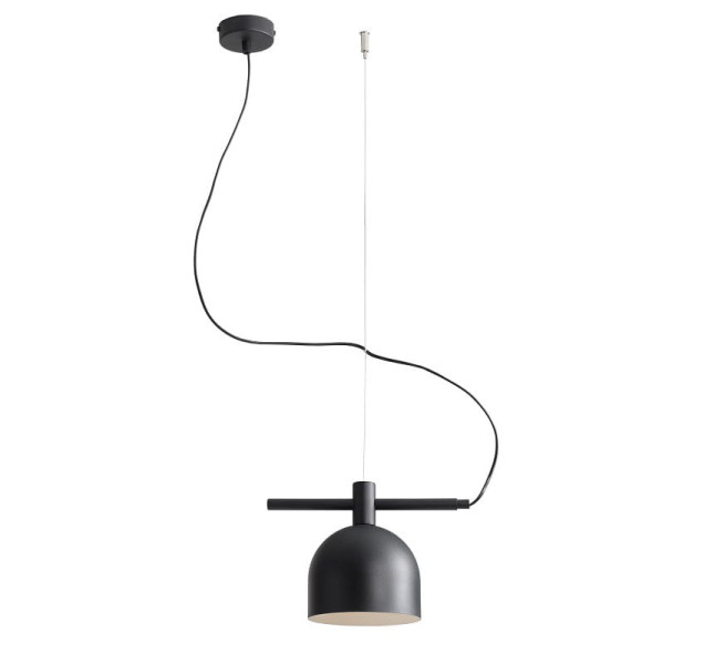 Lampa wisząca czarna Beryl 1xE27x60W wym: 86x28x15 cm Aldex 854554