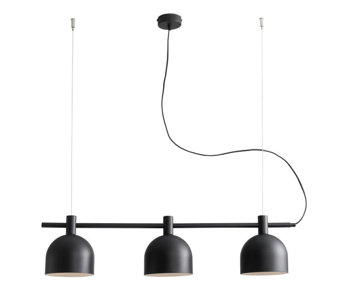 Lampa wisząca czarna Beryl 3xE27x60W wym: 86x83x15 cm Aldex 854683