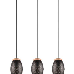 Lampa wisząca czarna BIDAR 3xE27x28W wym: 150x71x15 cm RL 850170 Lampa wisząca czarna BIDAR 3xE27x28W wym: 150x71x15 cm RL 850170
