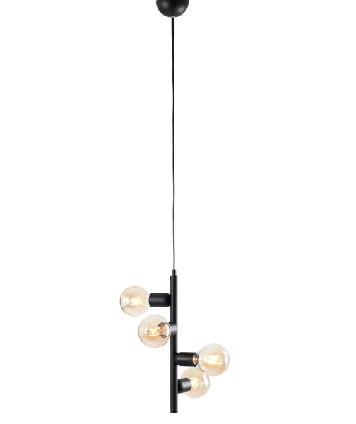 Lampa wisząca czarna Biker 4xE27x60W wym: 130x15x15 cm Aldex 854243