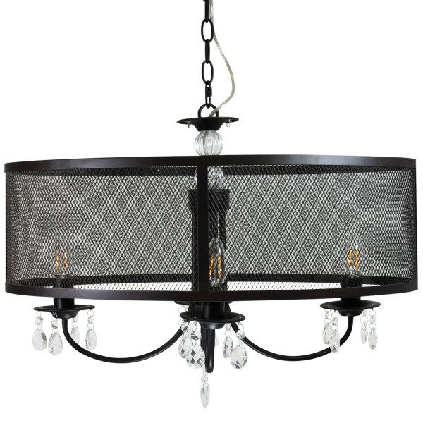 Lampa wisząca czarna BRESSO 4xE14x12W wym: 100x30x60 cm Polux 851977