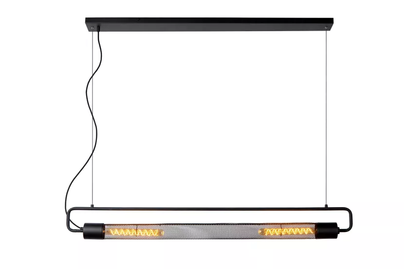 Lampa wisząca czarna CALIXT 2xE27x25W wym: 150x122x10 cm Lucide 856212