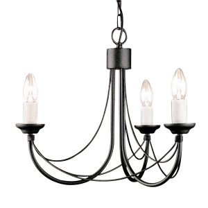 Lampa wisząca czarna Carisbrooke 3xE14x60W wym: 110,5x47x47 cm Elstead 856010