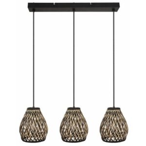 Lampa wisząca czarna Carmina 3xE27x40W wym: 120x75x20 cm Reality 845898