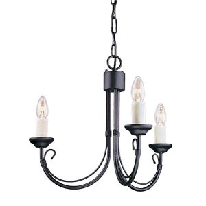 Lampa wisząca czarna Chartwell 3xE14x60W wym: 110,5x43x43 cm Elstead 850141 Lampa wisząca czarna Chartwell 3xE14x60W wym: 110,5x43x43 cm Elstead 850141