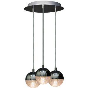 Lampa wisząca czarna-chromowana AMARILLO 3xG9x5W wym: 150x30x30 cm Polux 852592