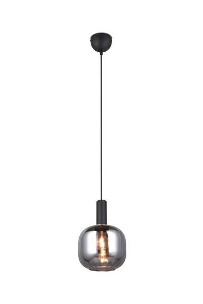 Lampa wisząca czarna-chromowana DIVA 1xE27x10W wym: 150x20x20 cm Trio 838084