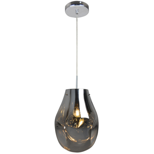 Lampa wisząca czarna-chromowana KIMBERLY 1xE27x20W wym: 120x20x20 cm Polux 854600
