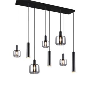 Lampa wisząca czarna-chromowana MATARO 8xE27x10W wym: 150x118x34 cm Trio 841951 Lampa wisząca czarna-chromowana MATARO 8xE27x10W wym: 150x118x34 cm Trio 841951