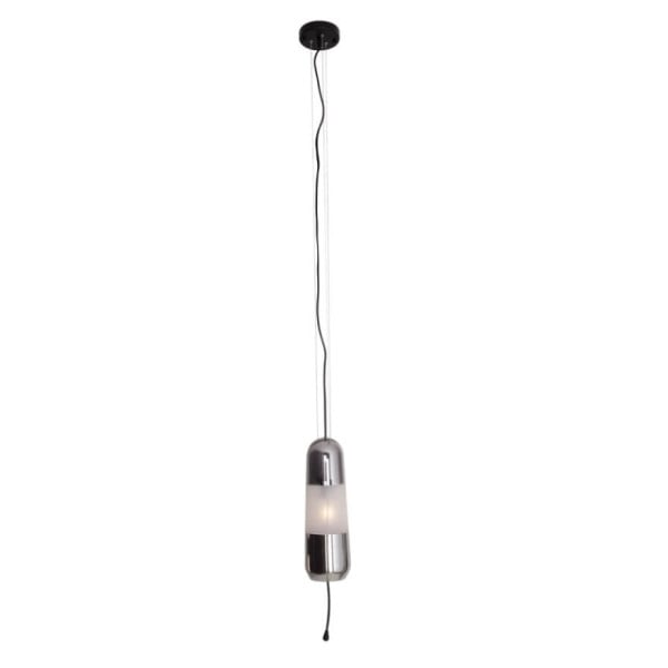 Lampa wisząca czarna-chromowana MAURI 1xE14x12W wym: 180x12x12 cm Maxlight 847913