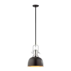 Lampa wisząca czarna-chromowana-złota Laredo 1xE27x60W Italux 857823 Lampa wisząca czarna-chromowana-złota Laredo 1xE27x60W Italux 857823