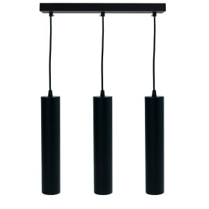 Lampa wisząca czarna Circus 3xGU10x40W wym: 120x38x6 cm IdeaLED 851308
