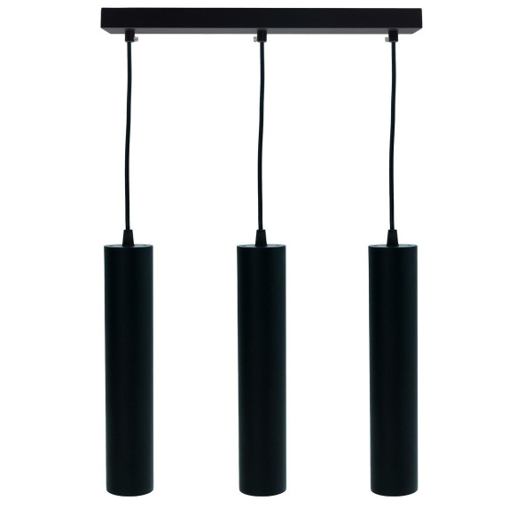 Lampa wisząca czarna Circus 3xGU10x40W wym: 120x38x6 cm IdeaLED 851308