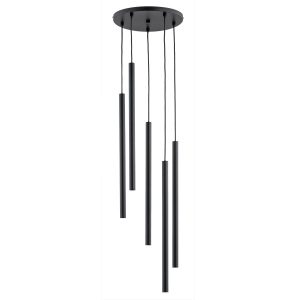 Lampa wisząca czarna COLLET 5xG9x10W wym: 120x30x30 cm Alfa 842007