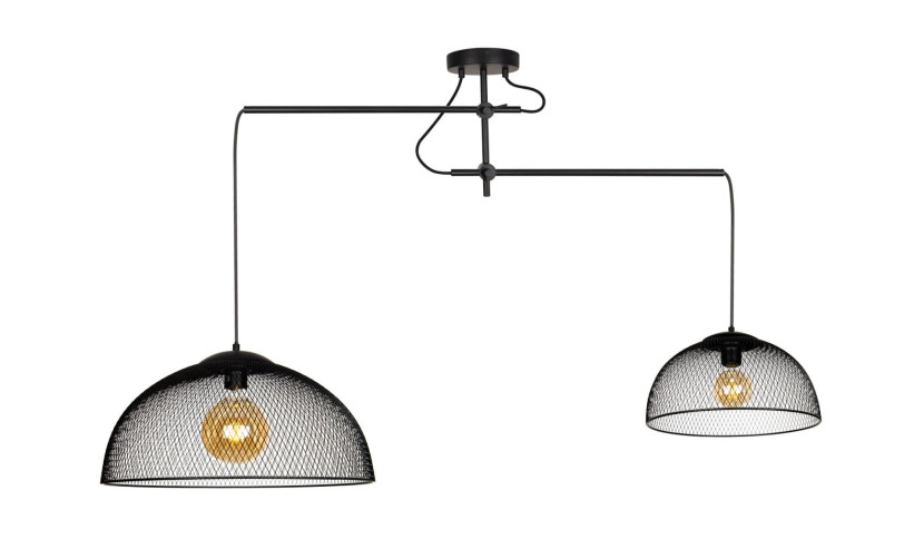 Lampa wisząca czarna CONCEPT 2xE27x60W wym: 100x170x48 cm Maxlight 846606