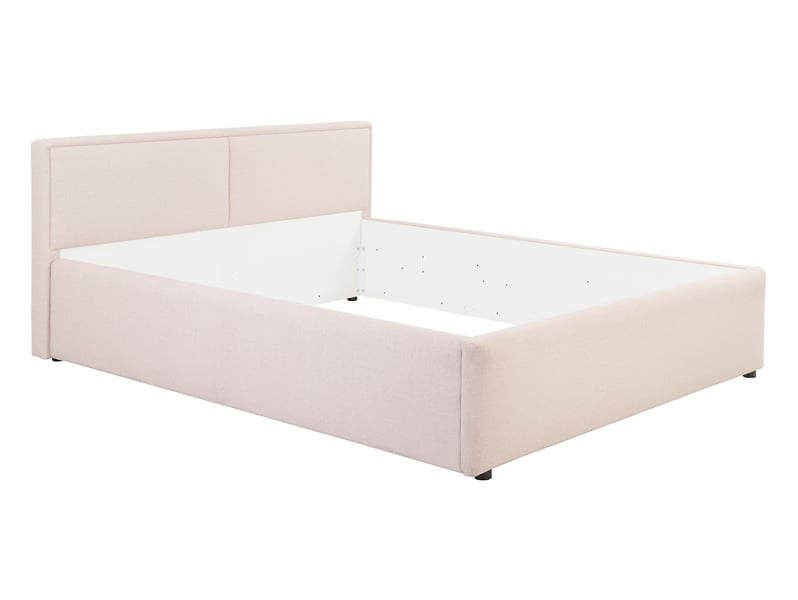 Łóżko tapicerowane Nedin 160x200 beżowe 359980