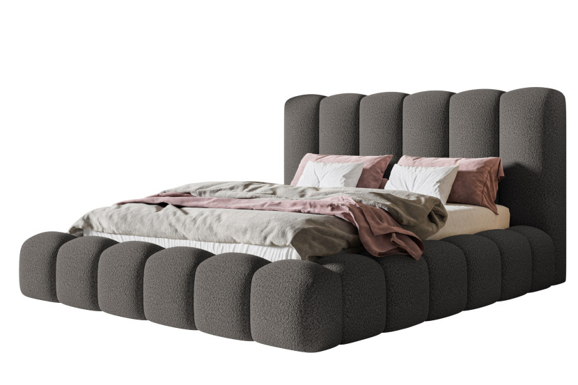 Łóżko tapicerowane NORA MAXI 120x200 ze stelażem drewnianym 1056764