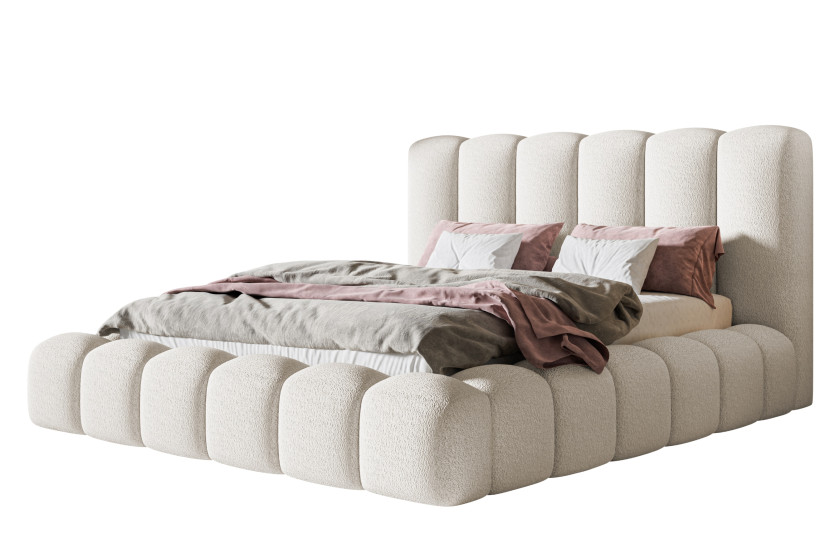 Łóżko tapicerowane NORA MAXI 140x200 ze stelażem drewnianym 1056736
