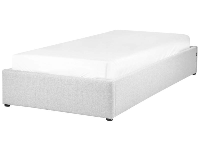 Łóżko tapicerowane pojemnik 90x200 jasnoszare 453824