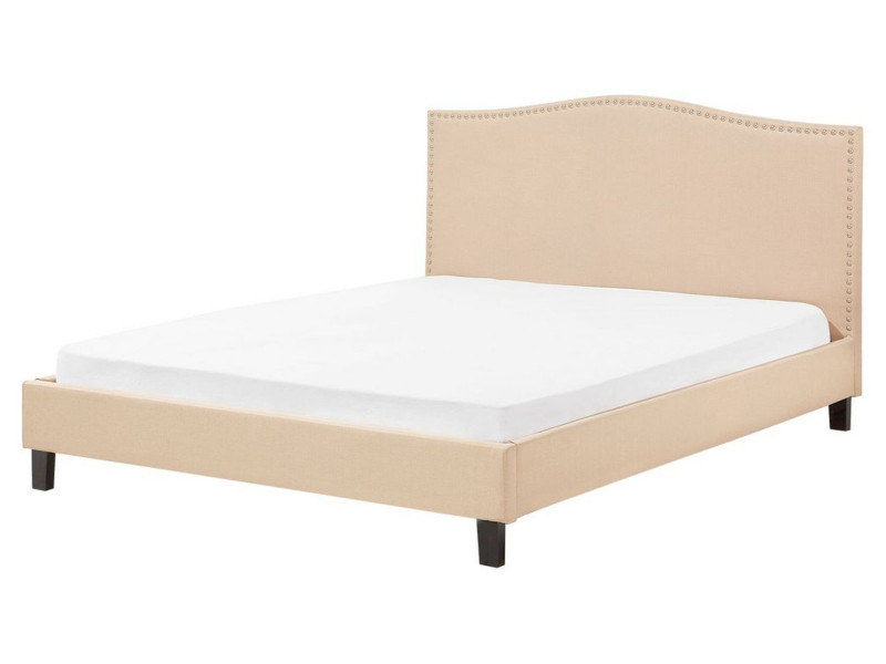 Łóżko tapicerowane rama 160x200 beżowe 65048