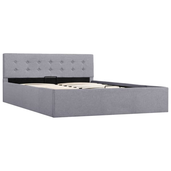 Łóżko tapicerowane rama łóżka sofa szara do sypialni pokoju 140 x 200 cm 705481