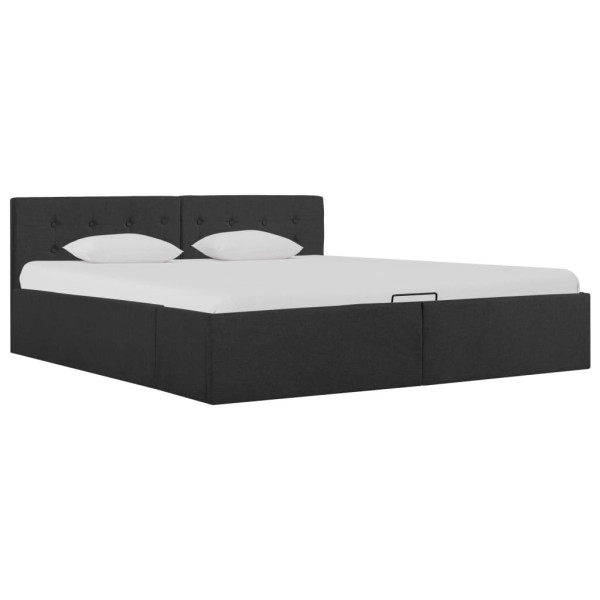 Łóżko tapicerowane rama łóżka sofa szara do sypialni pokoju 160 x 200 cm 705429