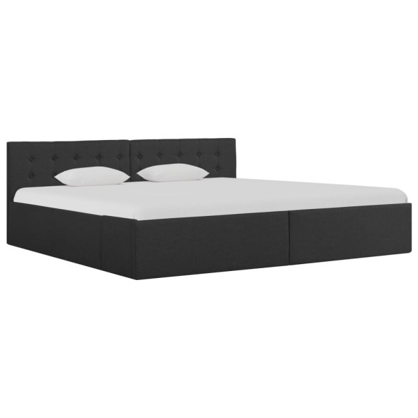 Łóżko tapicerowane rama łóżka sofa szara do sypialni pokoju 180 x 200 cm 705267