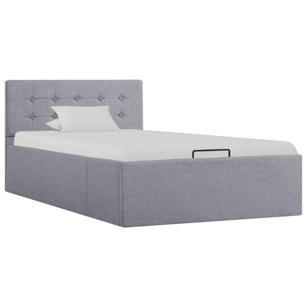 Łóżko tapicerowane rama łóżka sofa szara do sypialni pokoju 90 x 200 cm 705462