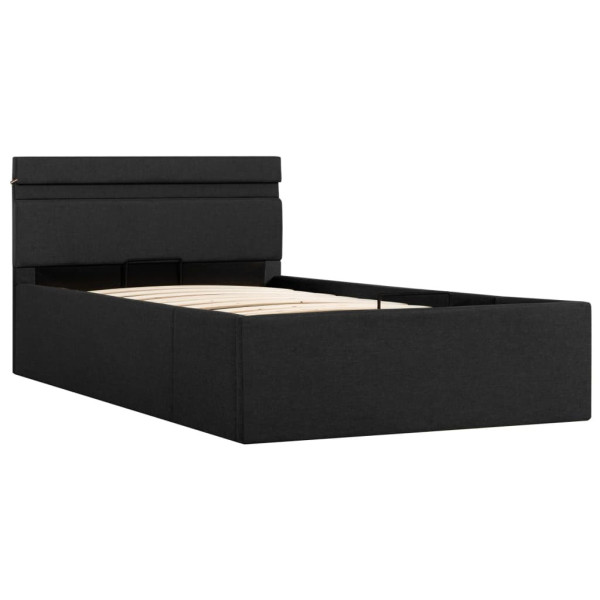 Łóżko tapicerowane rama łóżka szara led do sypialni pokoju 100 x 200 cm 706590