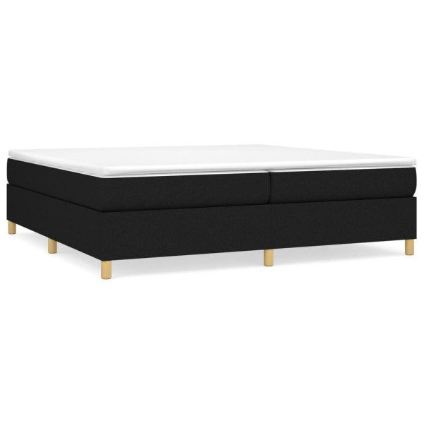 Łóżko tapicerowane rama łóżka ze stelażem do sypialni czarne 200x200 cm 706734
