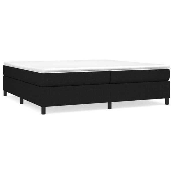 Łóżko tapicerowane rama łóżka ze stelażem do sypialni czarne 200x200 cm 706753