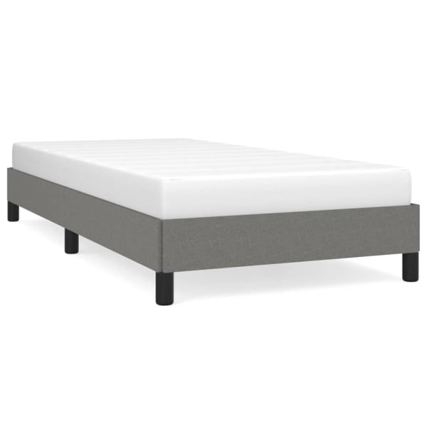Łóżko tapicerowane rama łóżka ze stelażem szara do sypialni 80x200 cm 705845