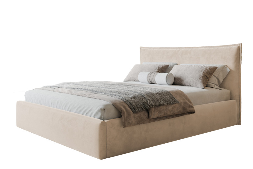 Łóżko tapicerowane Rimini Slim 140x200 ze stelażem metalowym 1026302
