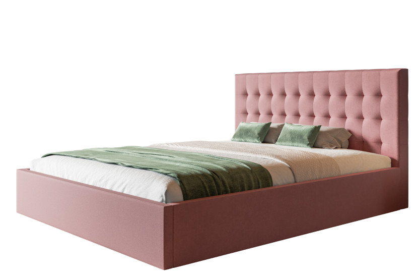 Łóżko tapicerowane Rio Slim 160x200 ze stelażem drewnianym 1026188