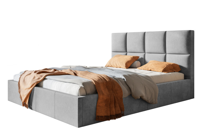 Łóżko tapicerowane ROMA Slim 140x200 ze stelażem metalowym 967236