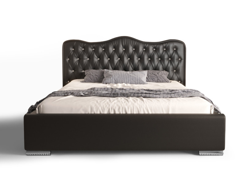 Łóżko Tapicerowane Royal 140 Stelaż Metal Kolor Czarny 326636